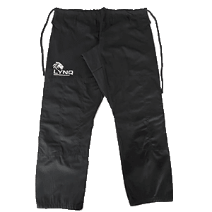 LYNQ Black BJJ Gi Pants – Brazilian Jiu-Jitsu Trousers – Premium Jiu-Jitsu Pants by LYNQGear. Durable BJJ gear from LYNQGear.